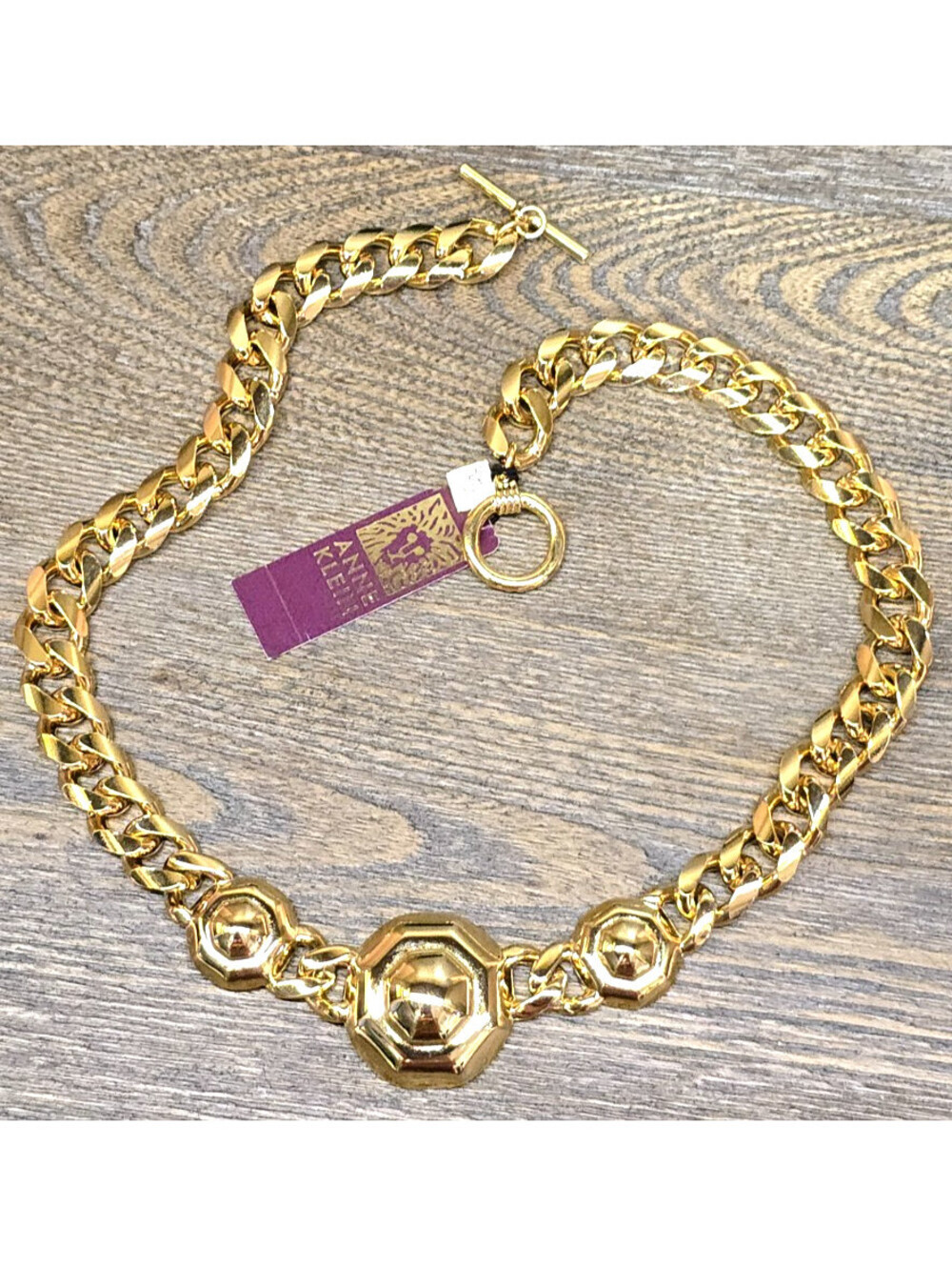 Bold Vintage Anne Klein Curb Chain Necklace